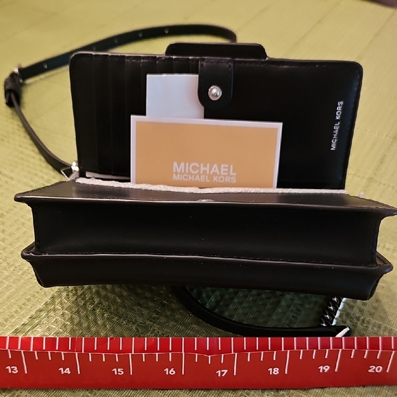 Michael Kors Black and Animal Print Crossbody Bag - Picture 4 of 7